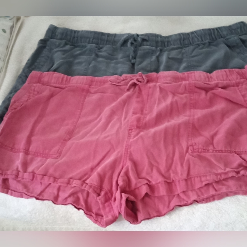 GAP Pink and Gray Athletic Lounge Shorts - Drawstring Waist